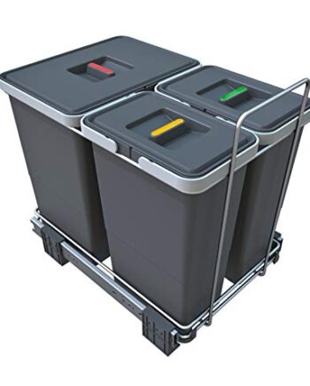 Elletipi ECOFIL Kosz na Śmieci, Tworzywo Sztuczne/Metal, Szary, 30 x 4