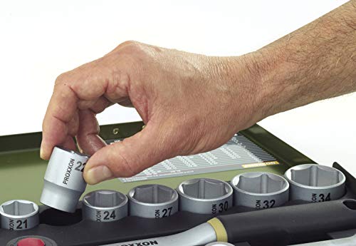 Proxxon Zestaw Kluczy Nasadowych, Wielokolorowy, 65 elementów - obrazek 5