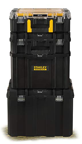 Stanley FatMax Pro-Stack Mobile Werkzeugbox (36 Liter, mit robusten Schwerlasträdern, bis 30 kg belastbar, mit Teleskophandgriff, Metallschließen, Ösen für Vorhängeschloss) FMST1-75753 - obrazek 12