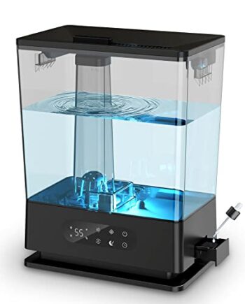 XAXAZON JS06 Ultraschall-Luftbefeuchter 6L, einstellbare Luftfeuchtigkeit, zwei 360° rotierende Dampfdüsen, Schlafmodus, 12-Stunden-Timer, 40-70 Quadratmeter-EC5501