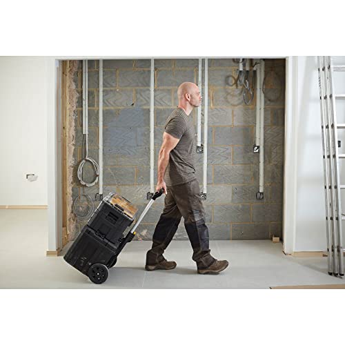 Stanley FatMax Pro-Stack Mobile Werkzeugbox (36 Liter, mit robusten Schwerlasträdern, bis 30 kg belastbar, mit Teleskophandgriff, Metallschließen, Ösen für Vorhängeschloss) FMST1-75753 - obrazek 9