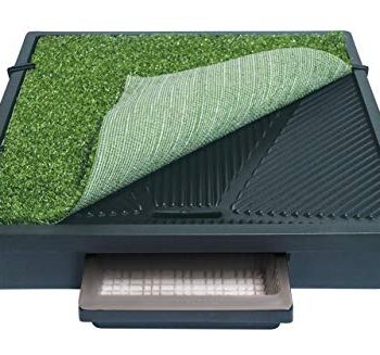 PetSafe Pet Loo Mobile Haustiertoilette, mit Kunstrasen, Kunsttoff-Auffangbecken, 63 x 63 cm, Einfache Reinigung, Größe M
