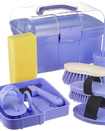 Kerbl Pudełko pielęgnacyjne wypełnione dla dzieci, fioletowe (zestaw p