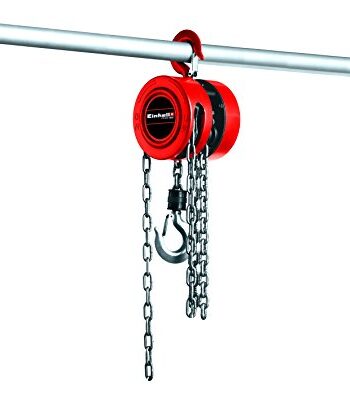 Einhell Kettenflaschenzug TC-CH 1000 (max. 1.000 Kilo auf max. 2,5 m Hubhöhe, robustes, geschlossenes Metallgehäuse für sichere Kettenführung, Lasthaken mit Sicherheitsbügel)