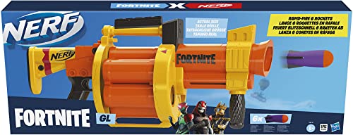 Nerf Fortnite GL Raketen-Blaster – Trommel für 6 Raketen, Pump-Action – enthält 6 Nerf Raketen – für Kinder, Jugendliche, Erwachsene - obrazek 4