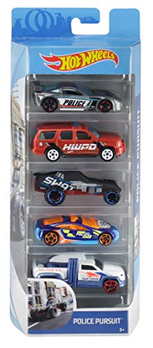 Hot Wheels FNB20 - City Kobra Angriff Set, großes Spielset mit Schlange inkl. 1 Spielzeugauto, und Starter, ab 4 Jahren & Wheels 01806 5er Pack 1:64 Die-Cast Fahrzeuge Geschenkset - obrazek 4