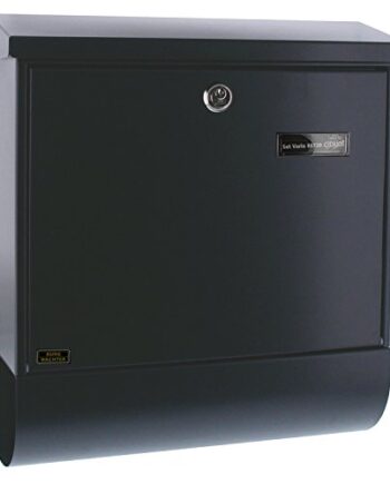 BURG-WÄCHTER Briefkasten mit Zeitungsfach und Namensschild, Verzinkter Stahl, Einwurf-Format DIN C4, Inkl. 2 Schlüssel, Set Vario ANT, Anthrazit (ähnlich RAL 7016)