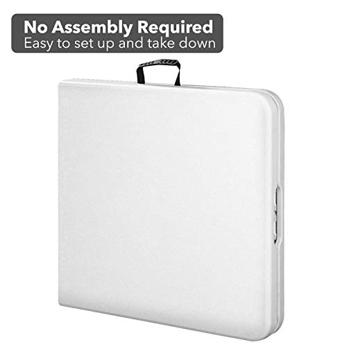 MaxxGarden - Campingtisch Klappbar Mit Griff Zum Tragen - Klapptisch Ideal Als Camping Tisch, Gartentisch, Biertisch & Dj Tisch - Schreibtisch Klappbar belastbar bis 150Kg - (120x60x74cm) - Weiß (S) - obrazek 4