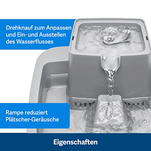 PetSafe 7,5 Liter Trinkbrunnen Drinkwell für Hunde und Katzen, Duales Filtersystem, aus BPA-freiem Kunststoff, Grau - obrazek 9