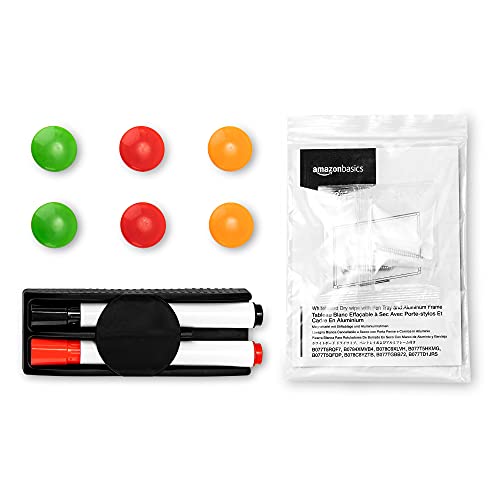 Amazon Basics Magnetyczna tablica, suchościeralna, z aluminiową ramą i - obrazek 6