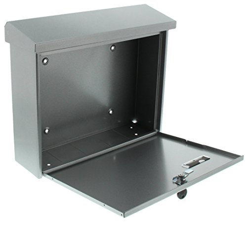 BURG-WÄCHTER Briefkasten, Mit Namensschild und Öffnungsstopp, A4 Einwurf-Format, Inkl. 2 Schlüsseln, Verzinkter Stahl, Journal 5867 Si, Silber - obrazek 6