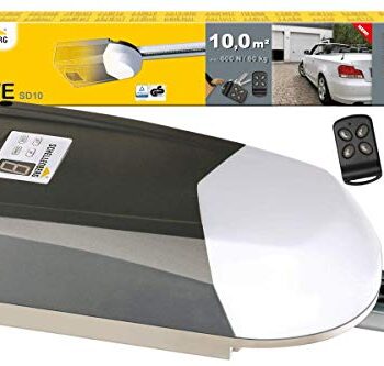 Schellenberg 60910 Garagentorantrieb Drive SD10 für Tore bis 10 m², 600N, inkl. 2 Handsender 433 MHz und Notentriegelung, Elektrischer Torantrieb mit Softstart- / Softstopp-Automatik