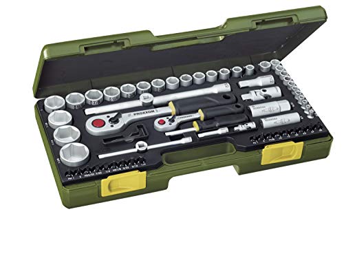 Proxxon Zestaw Kluczy Nasadowych, Wielokolorowy, 65 elementów