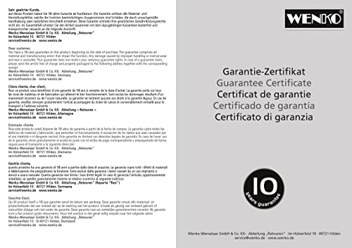 WENKO Power-Loc® Teleskop Kosmetikspiegel Elegance - Befestigen ohne bohren, verstellbar, 300 % Vergrößerung, Stahl, 18.5 x 35.5 x 56 cm, Chrom - obrazek 2