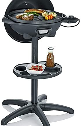 SEVERIN PG 8541 Barbecue-/Standgrill (2.000W, Grillfläche, Ø 41 cm) Matt Schwarz, 52 x 44 x 96 cm