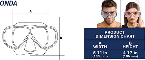 Cressi Onda - Maska do Nurkowania Onda lub Combo Set Maska Onda i Nurk - obrazek 2