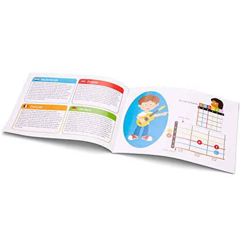 New Classic Toys - 10341 - Musikinstrument - Spielzeug Holzgitarre - Rot - obrazek 4