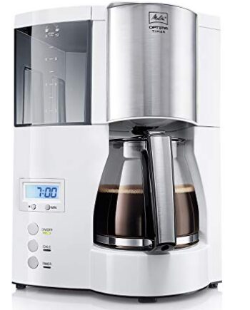 Melitta 6613655 Optima Timer Filterkaffeemaschine mit Timer Funktion I weiß