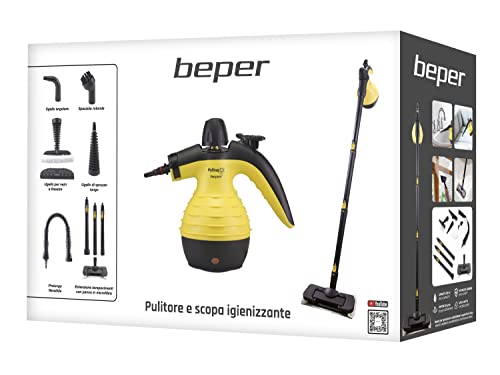 BEPER P202VAL001 Dampfreiniger Reinigungs-und Desinfektionsbesen 10in1, Ideal für mehrere Oberflächen Weiss Media - obrazek 11