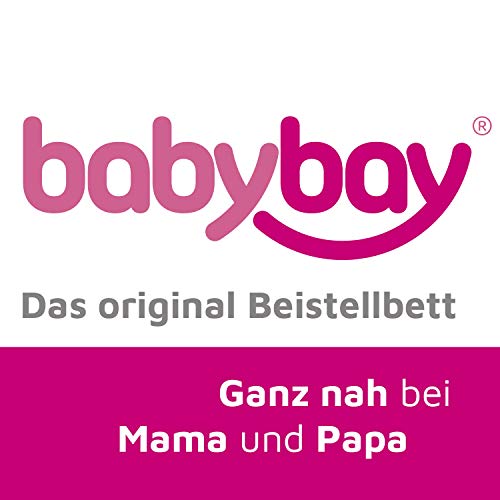 babybay Maxi extra großes Beistellbett aus massivem Buchenholz / Kinderbett Höhe stufenlos verstellbar & umweltfreundlich / mitwachsendes Babybett (weiß lackiert) - obrazek 23