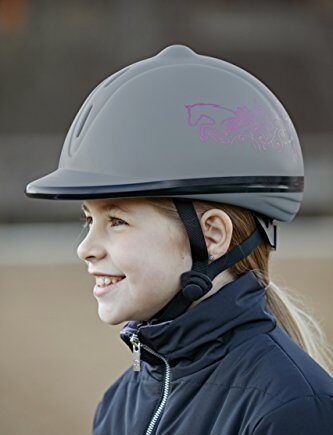 Kerbl Cavalliero Reithelm Beauty VG1, Jugendlich Trendiger Reiterhelm, Grau, 52-55