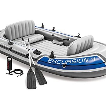 Intex Excursion 4 Set Schlauchboot - 315 x 165 x 43 cm - 3-teilig - Mehrfarbig