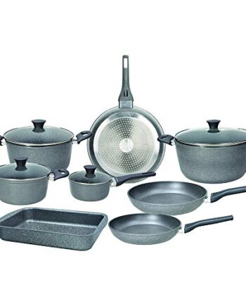 Tognana V979112PHAE Topf- und Pfannen-Set, Aluminium, grau, 12-teilig