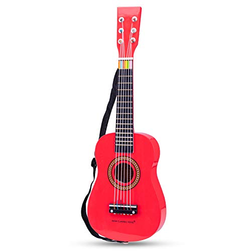 New Classic Toys - 10341 - Musikinstrument - Spielzeug Holzgitarre - Rot - obrazek 10