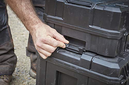 Stanley FatMax Pro-Stack Mobile Werkzeugbox (36 Liter, mit robusten Schwerlasträdern, bis 30 kg belastbar, mit Teleskophandgriff, Metallschließen, Ösen für Vorhängeschloss) FMST1-75753 - obrazek 3