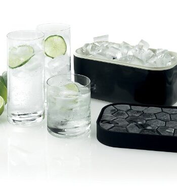 Lékué Eiswürfelbox, schwarz, 12x22x8 cm