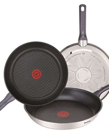 Tefal Daily Cook Antihaft-Pfanne aus Edelstahl Juego de 3 sartenes Schwarz