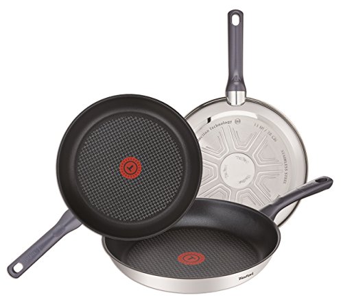 Tefal Daily Cook Antihaft-Pfanne aus Edelstahl Juego de 3 sartenes Schwarz