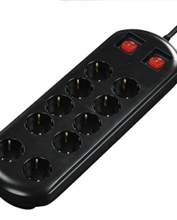 Hama Listwa zasilająca z 10 gniazdami (ochrona przed przepięciem, dwa