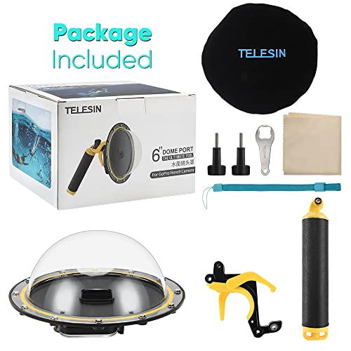 Sjpzwcrl Für GoPro Dome Port, für Gopro Hero 7 6 5 2018 Black Dome GoPro Zubehör Unterwasser Dome Objektivdeckel Wasserdichter Gehäusekoffer Tauchen Superanzug mit Pistolenabzug für Actionkamera - obrazek 2