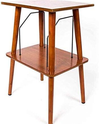 GPO Canterbury Retro Tisch Holzmöbel zum GPO Plattenspieler mit Aufbewahrung für Schallplatten (für 60-70 Alben)