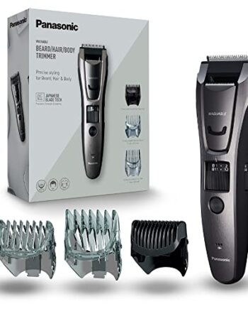 Panasonic ER-GB80 Bart-/ Haarschneider mit 39 Schnittstufen, Bartschneider für Herren, inkl. Präzisions-Trimmer, Pflege für Körper, dunkelsilber