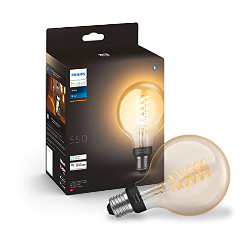 Philips Hue White Filament E27 LED Globe, dimmbar, Vintage Design, warmweißes Licht, steuerbar via App, kompatibel mit Amazon Alexa (Echo, Echo Dot), 1 Stück (1er Pack) - obrazek 7