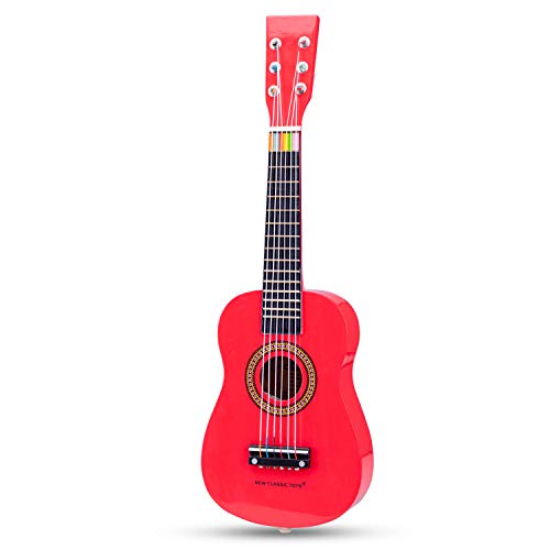 New Classic Toys - 10341 - Musikinstrument - Spielzeug Holzgitarre - Rot - obrazek 6