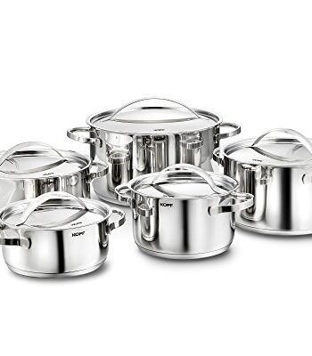 Stilo zestaw garnków (stal nierdzewna, 10-częściowy, z 5 pokrywkami, i