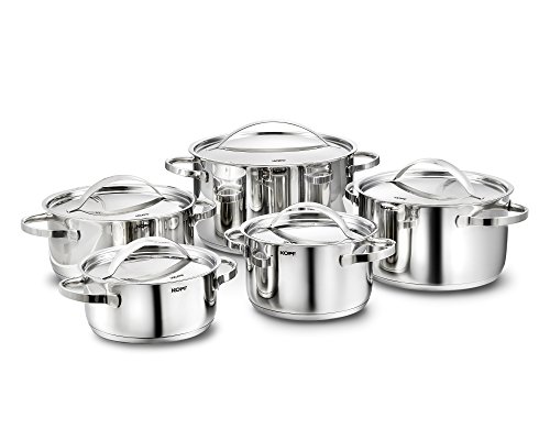Stilo zestaw garnków (stal nierdzewna, 10-częściowy, z 5 pokrywkami, i