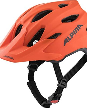ALPINA Unisex - Kinder, CARAPAX JR. Fahrradhelm, pumpkin orange matt, 51-56 cm