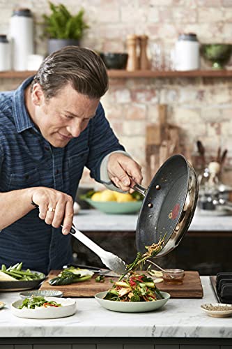 Tefal Jamie Oliver Brushed 3-teiligiges Pfannenset E011S3 | Bestehend aus Pfanne 20 cm (E85602), Pfanne 24 cm (E85604) und Pfanne 28 cm (E85606) | Alle Herdarten, auch Induktion | Edelstahl - obrazek 3