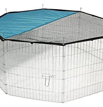 Kerbl Pet Wybieg dla Zwierząt, Srebrny/Niebieski, ⌀ 143 cm