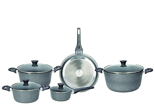 Tognana V979112PHAE Topf- und Pfannen-Set, Aluminium, grau, 12-teilig - obrazek 2