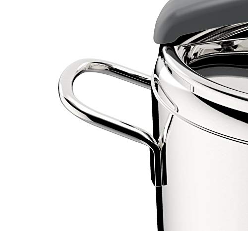 Lagostina Irradial Control Lagoeasy'UP 3,5 l Schnellkochtopf aus Edelstahl 18/10, Ø 22 cm, Dampfkochtopf für Induktion und Gas, Vereinfachtes Öffnen des Deckels, mit 3-lagigem Irradial-Plus-Boden - obrazek 5