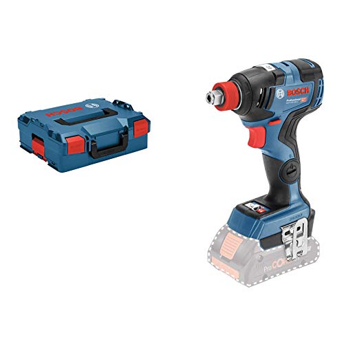 Bosch Professional 18V System Akku Drehschlagschrauber GDX 18V-200 C (max. Drehmoment: 200 Nm, 1/4 Zoll-Innensechskant und 1/2 Zoll-Außenvierkant, Connect Ready, ohne Akkus und Ladegerät, in L-BOXX)