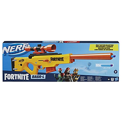 Nerf Fortnite BASR-L Blaster mit Bolzen-Action, Clip-Magazin – enthält abnehmbares Fernrohr, 6-Dart Clip-Magazin, 12 Nerf Elite Darts - obrazek 6