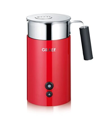 Graef MS703EU MS 703 Milchaufschäumer, Edelstahl, 400 milliliters, Rot, 16.5 x 16.5 x 20.5 cm