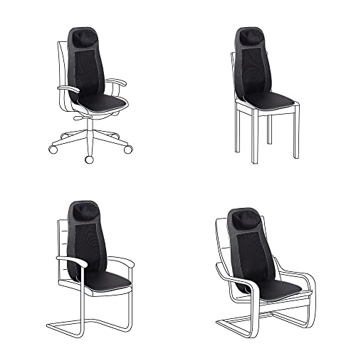 medisana MCN Shiatsu Massageauflage für Rücken und Nacken, Massagesitzauflage mit Spotmassage, Nackenmassage, Wärmefunktion, 3 Intensitäten, Rotlichtfunktion, Fernbedienung, Schwarz, Einheitsgröße - obrazek 7