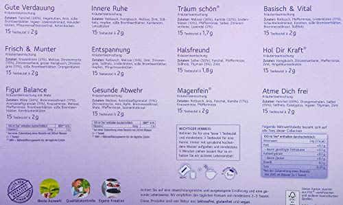 Teekanne Wohlfühl-Collection Box, 180 Teebeutel in 12 Sorten, 353 g - obrazek 3